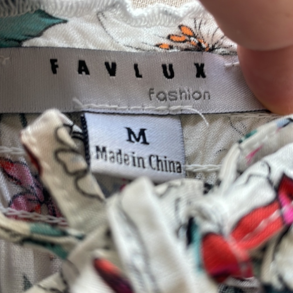 Favlux Fashion White Stretchy Floral Maxi Dress with White Lining Med - Picture 9 of 12
